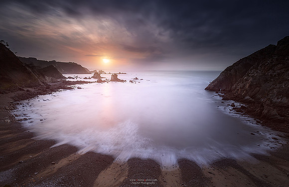 Sunset in Playa del Silencio